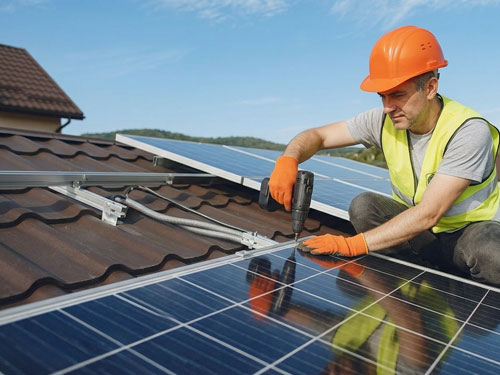 Photovoltaikmodule auf Wohnhausdach