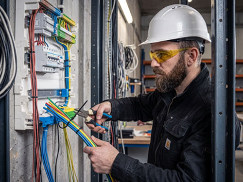 Fachgerechte Montage eines Klimageräts durch Handwerker